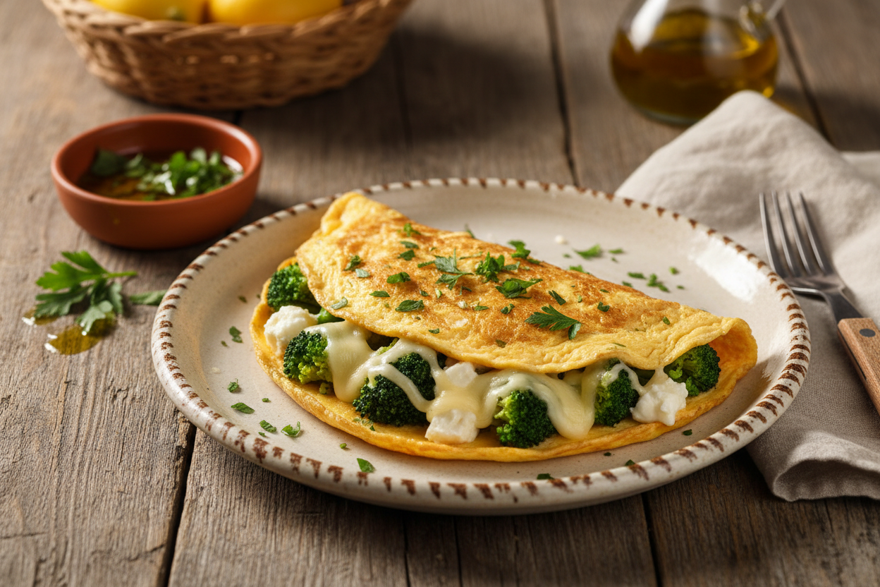Broccoli and Cheese Omelet