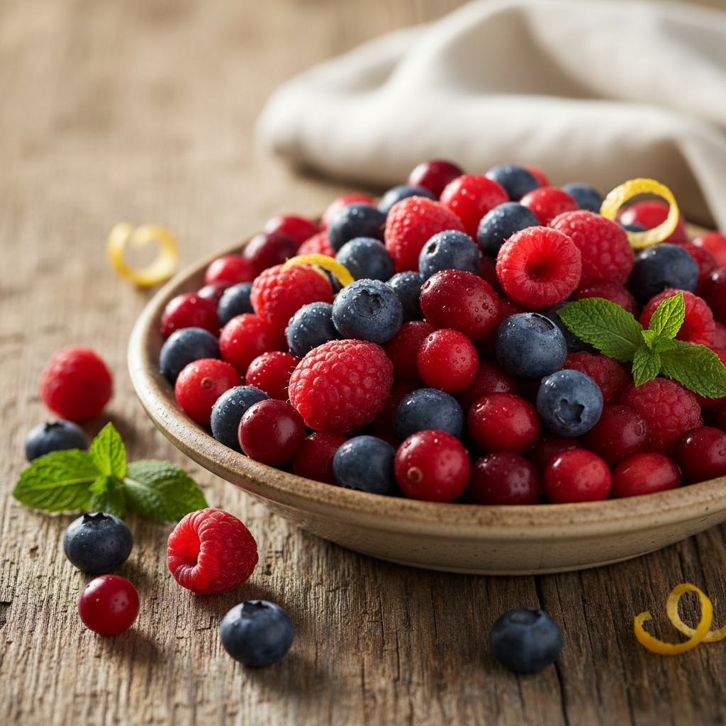 Cranberries Blueberries or Raspberries Fresh