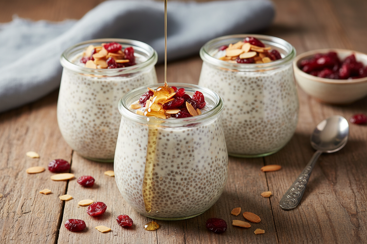 Cranberry Almond Chia Pudding