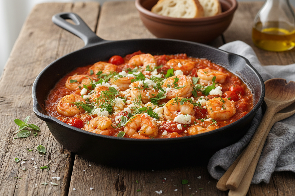 Feta Shrimp Skillet