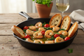 Garlic Shrimp with Cherry Tomatoes & Spinach