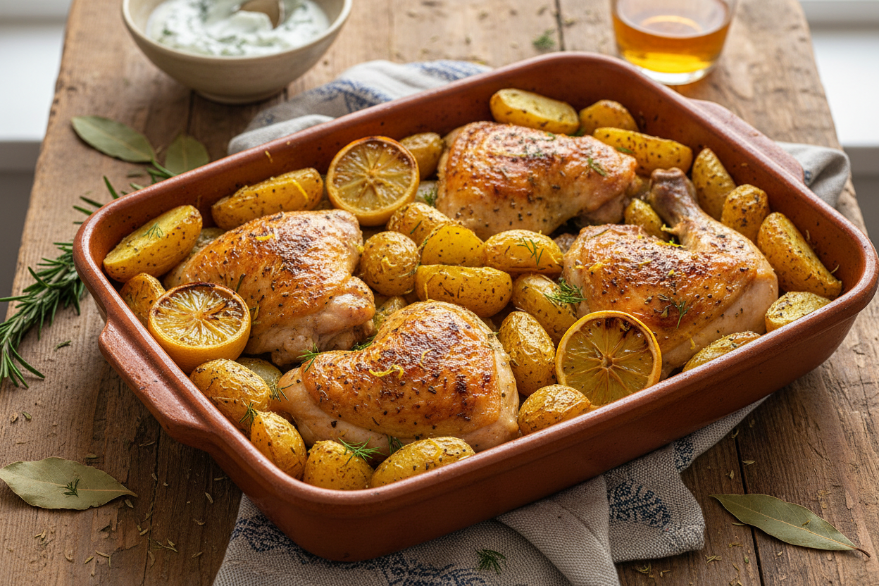 Greek Chicken and Potatoes
