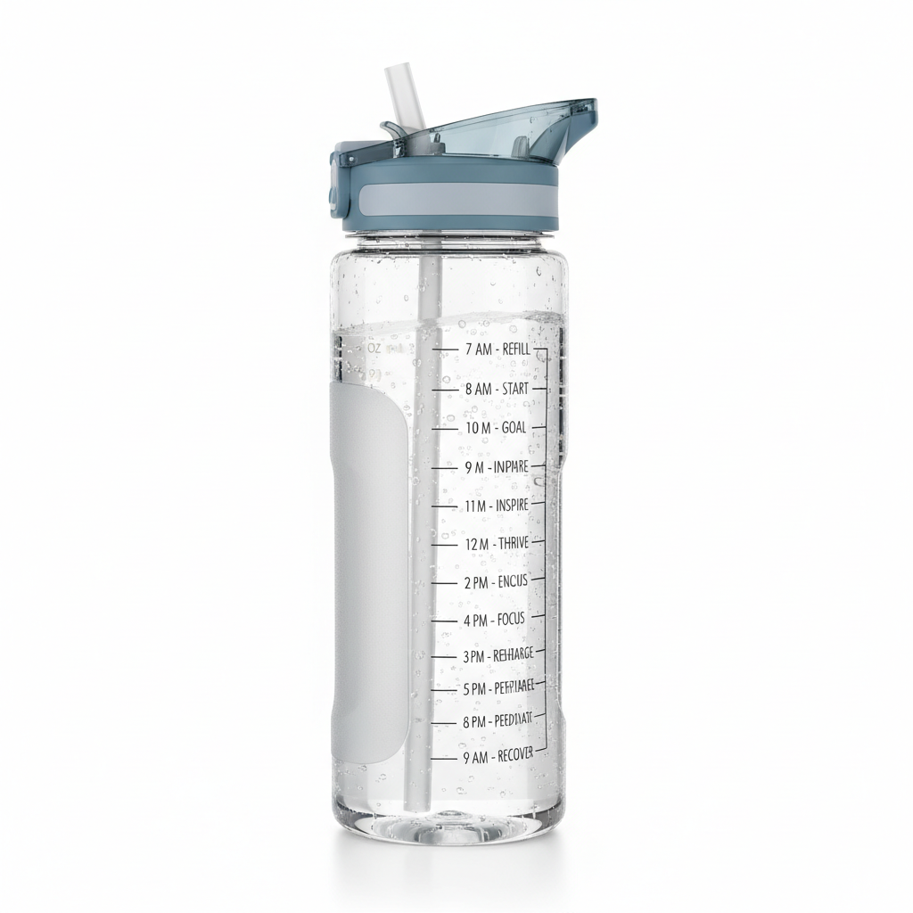 Hydration Reminder Water Bottle with Time Markers