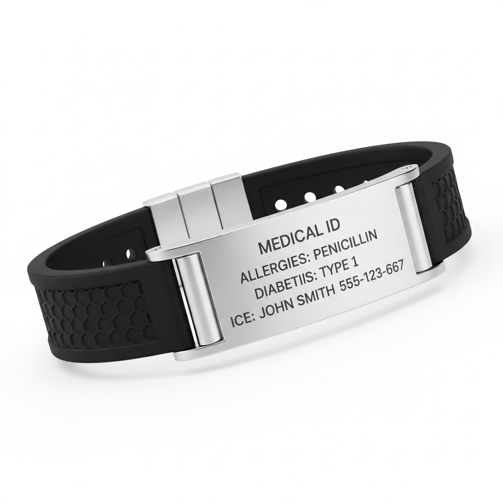 Medical ID Bracelet Engraved