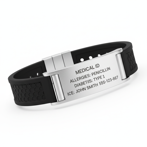 Medical ID Bracelet Engraved