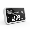 Large Display Day Clock showing Date, Day and Time