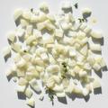 Sweet onion chopped on white background