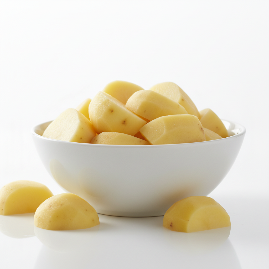 Baking Potatoes Peeled and Quartered