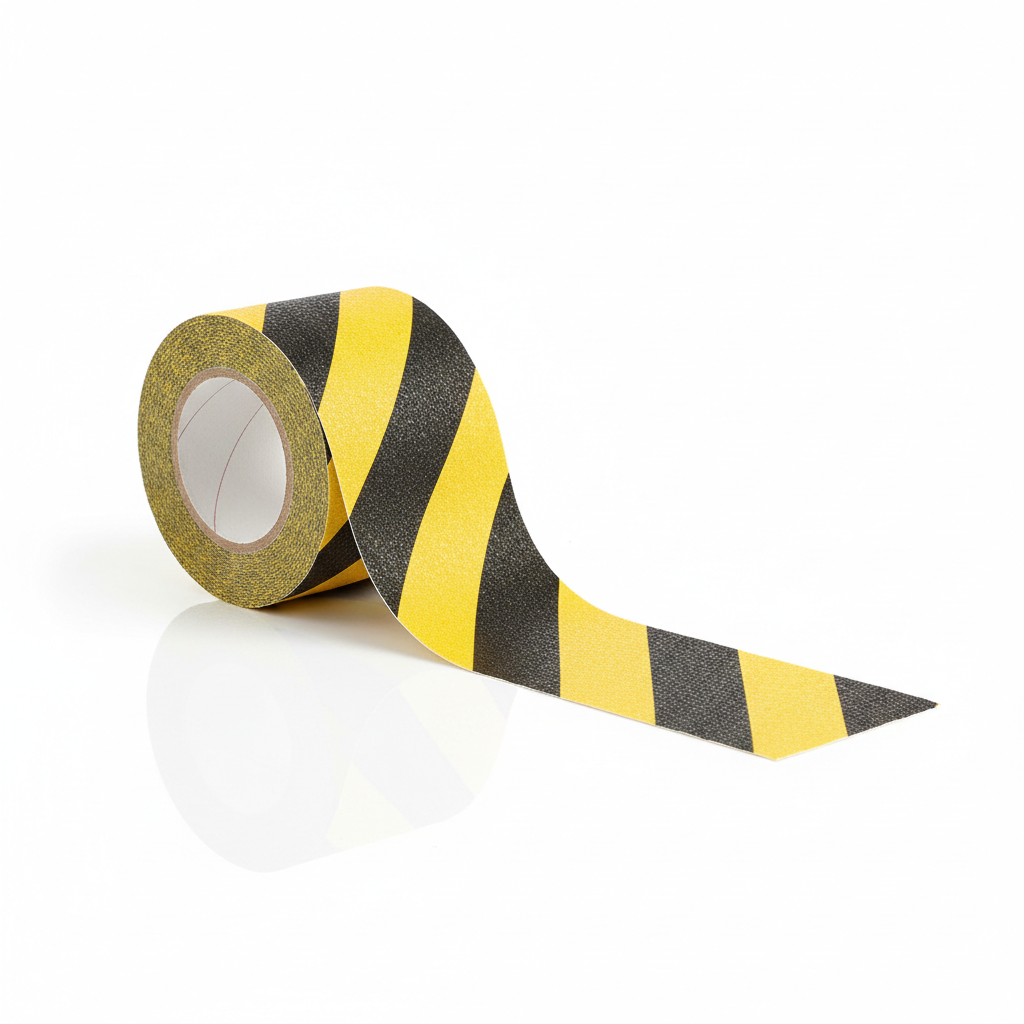 Anti-slip floor tape grip strips in safety colors for stairs and floors