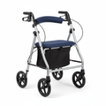 Rolling walker with padded seat and backrest for seniors