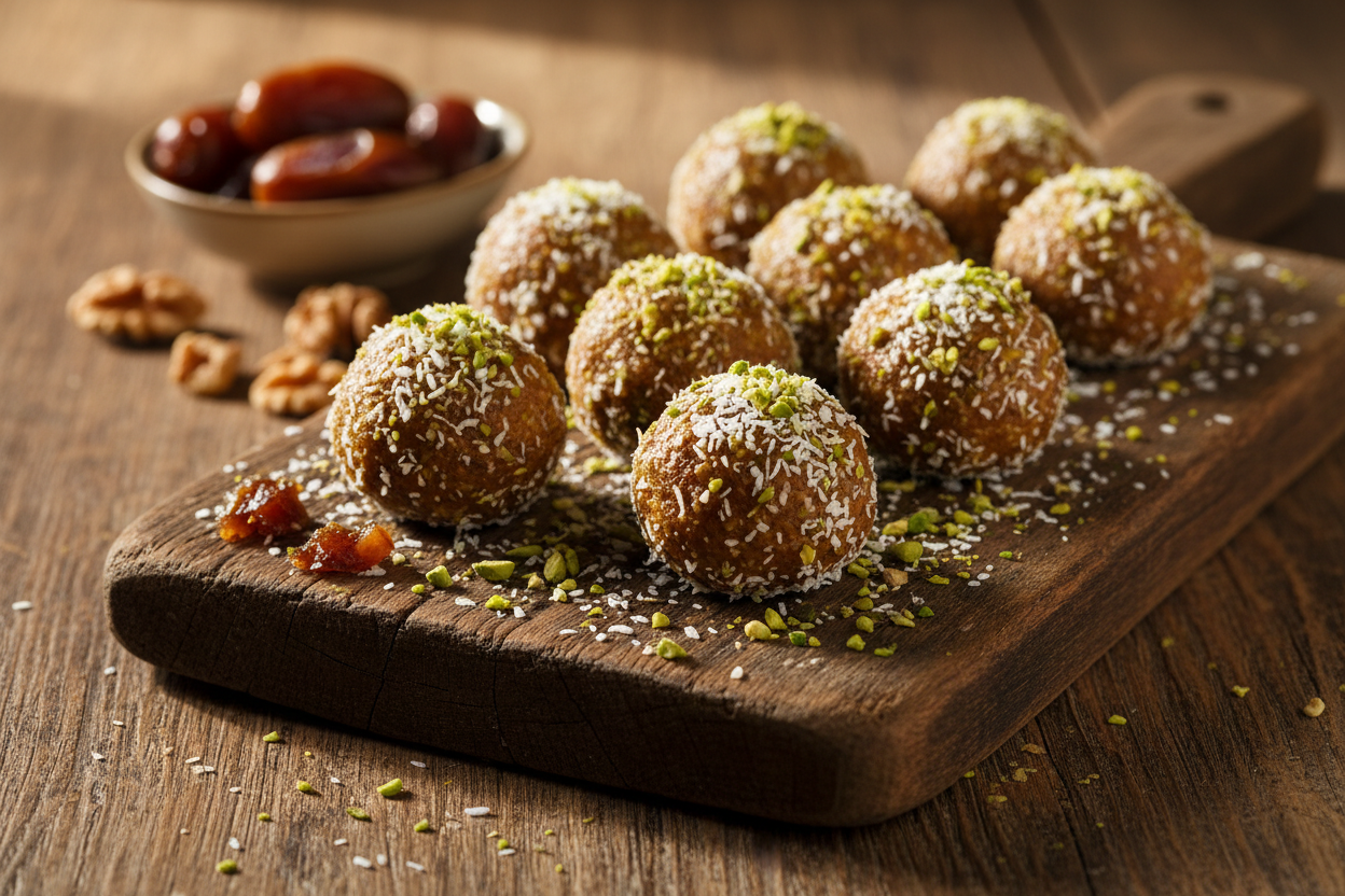 MED-141 Date and Walnut Balls — Mediterranean Brain-Health Recipe