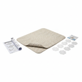 Bathroom non-slip mat with tub grip stickers for elderly safety