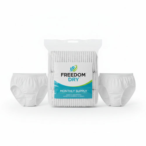 Adult Briefs Incontinence Monthly Supply