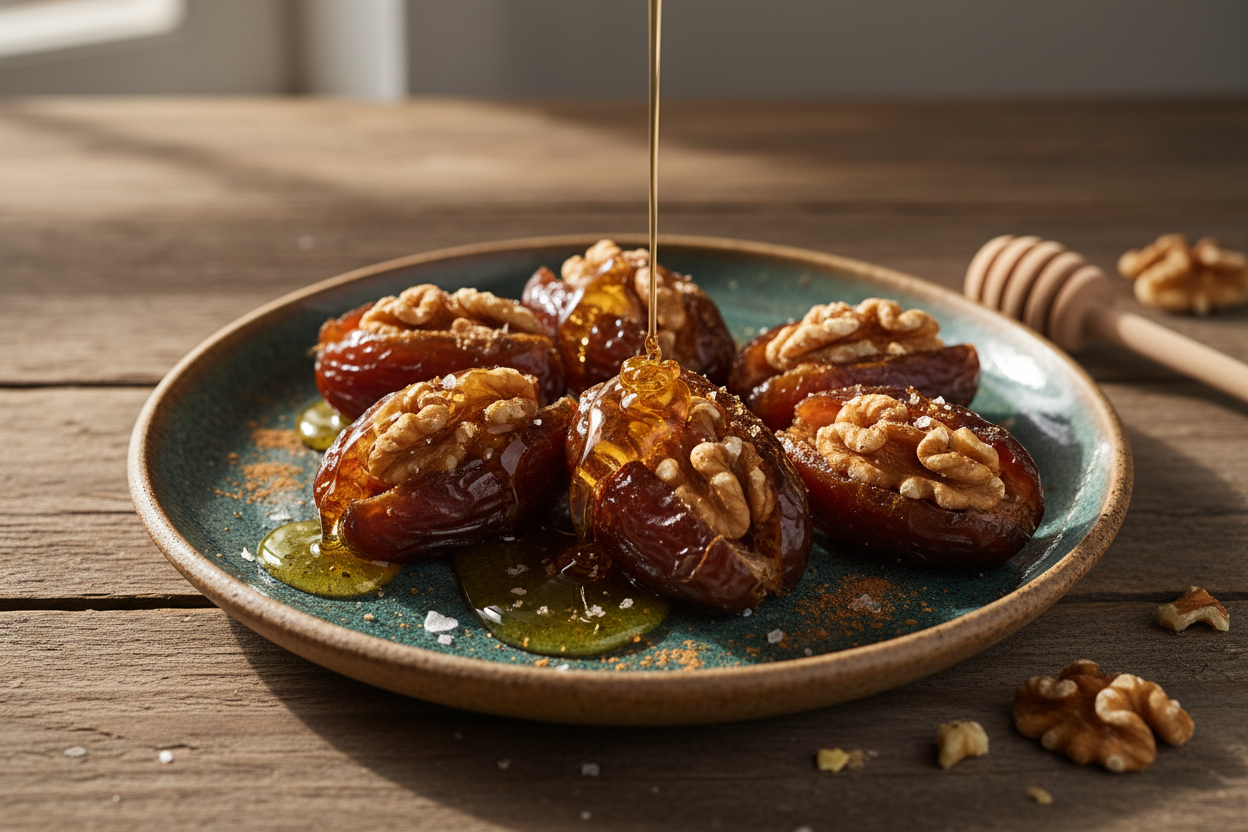 MED-161 Walnut & Honey Stuffed Dates — Mediterranean Brain-Health Recipe