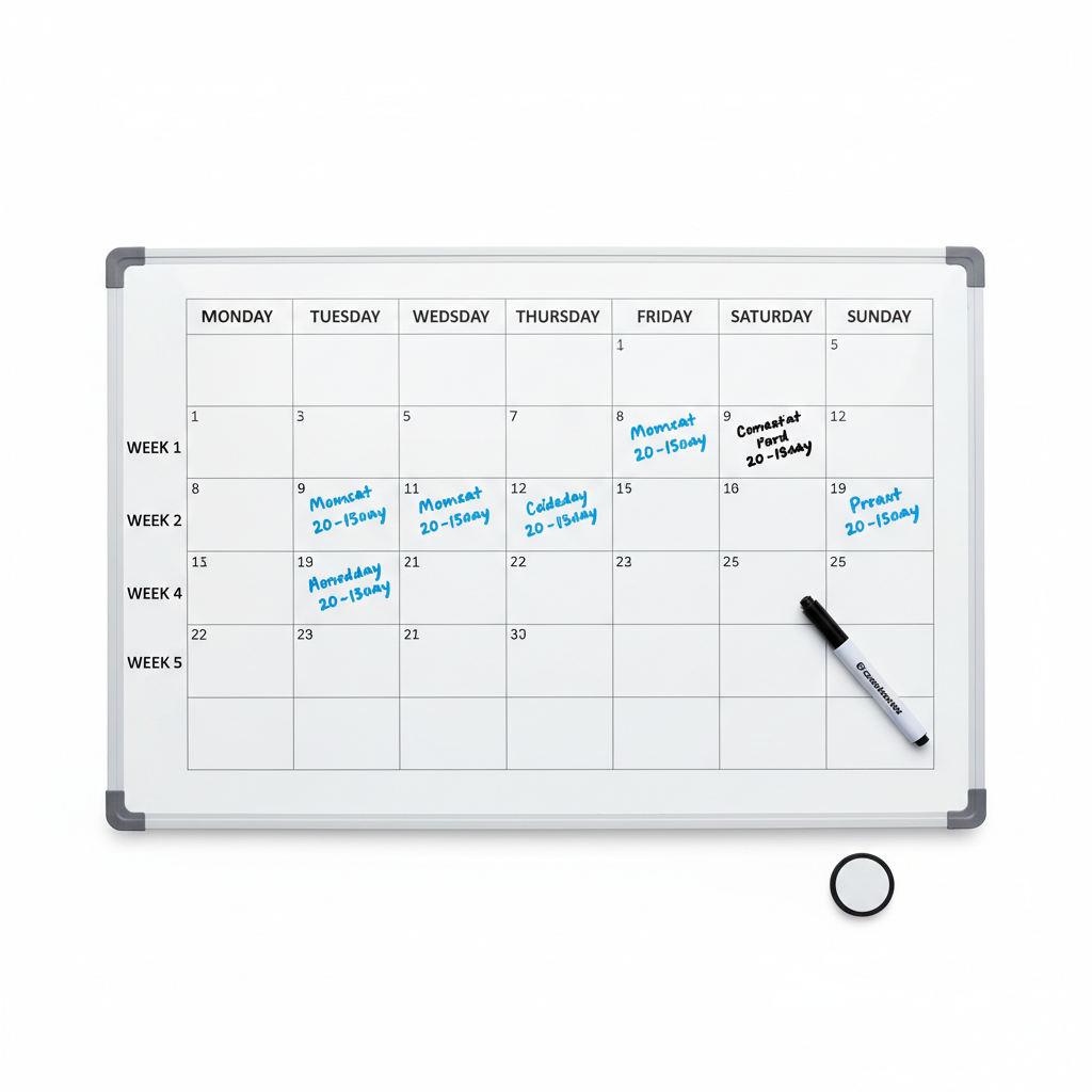 Whiteboard Calendar Large Weekly
