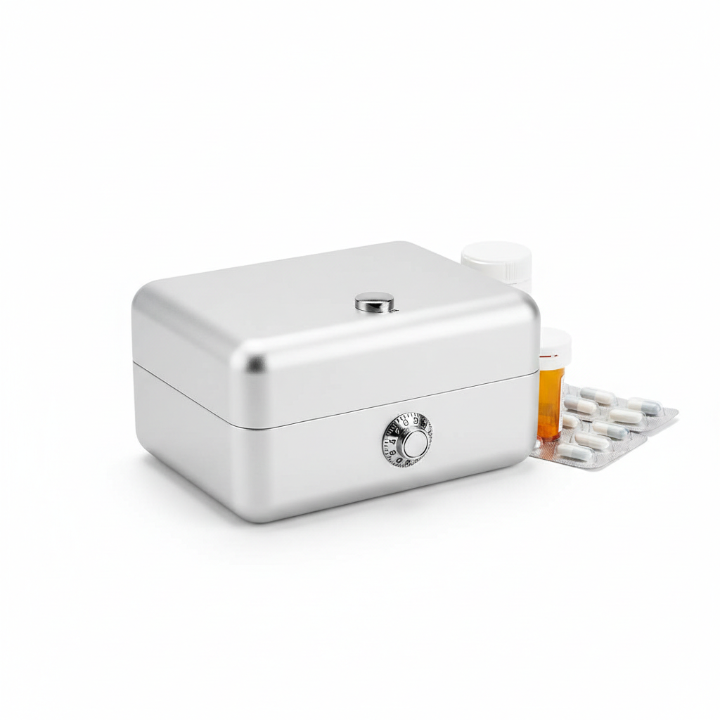 Medication Lock Box with Key