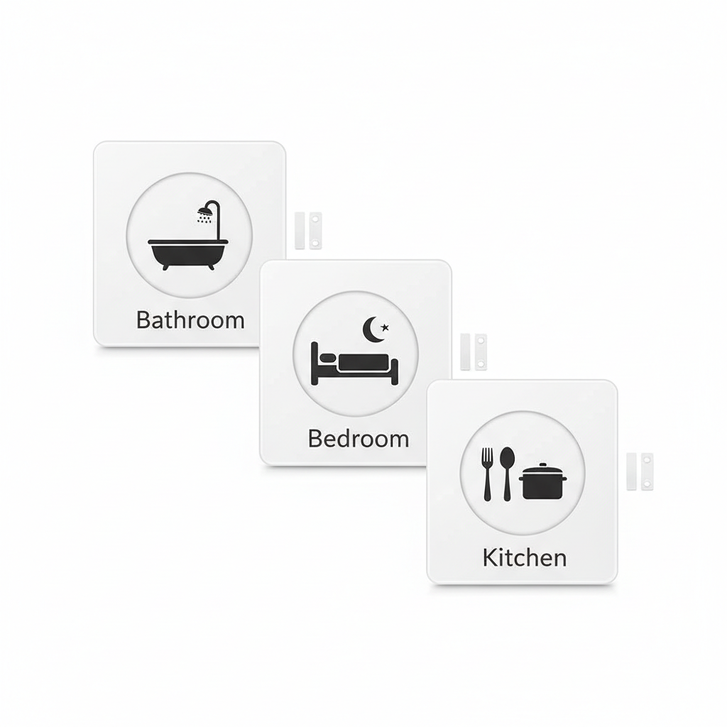 Photo Door Sign Kit for Bathroom, Bedroom and Kitchen