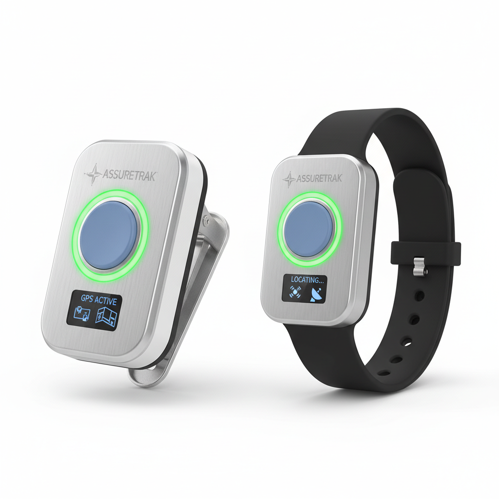 Wearable GPS tracker for elderly with clip or bracelet design