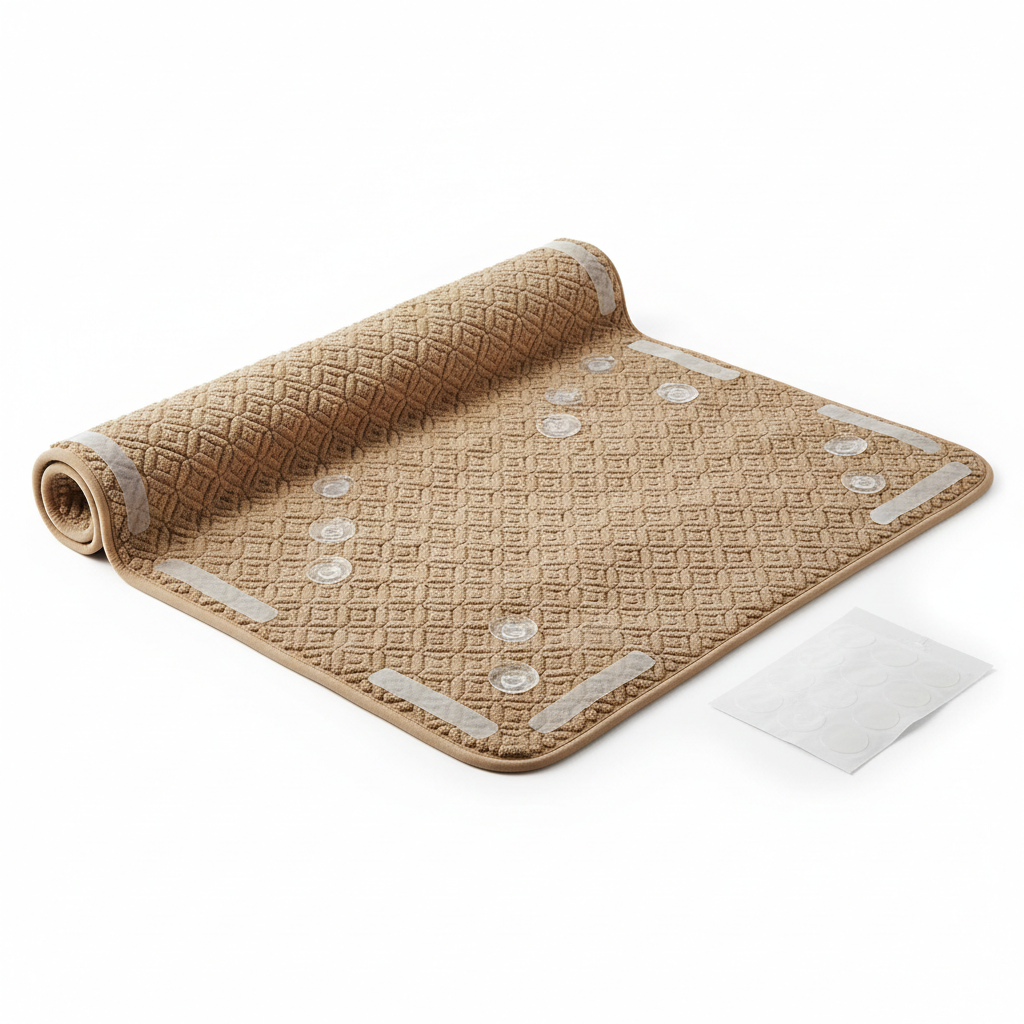Non-Slip Bath Mat with Grip Stickers