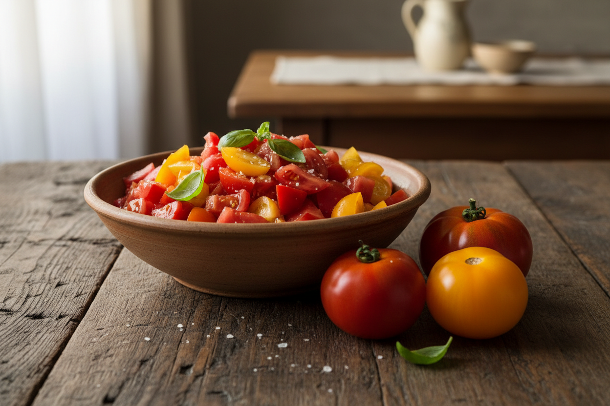 Heirloom or Beefsteak Tomatoes Chopped — FR-2000 Mediterranean Fresh Ingredient