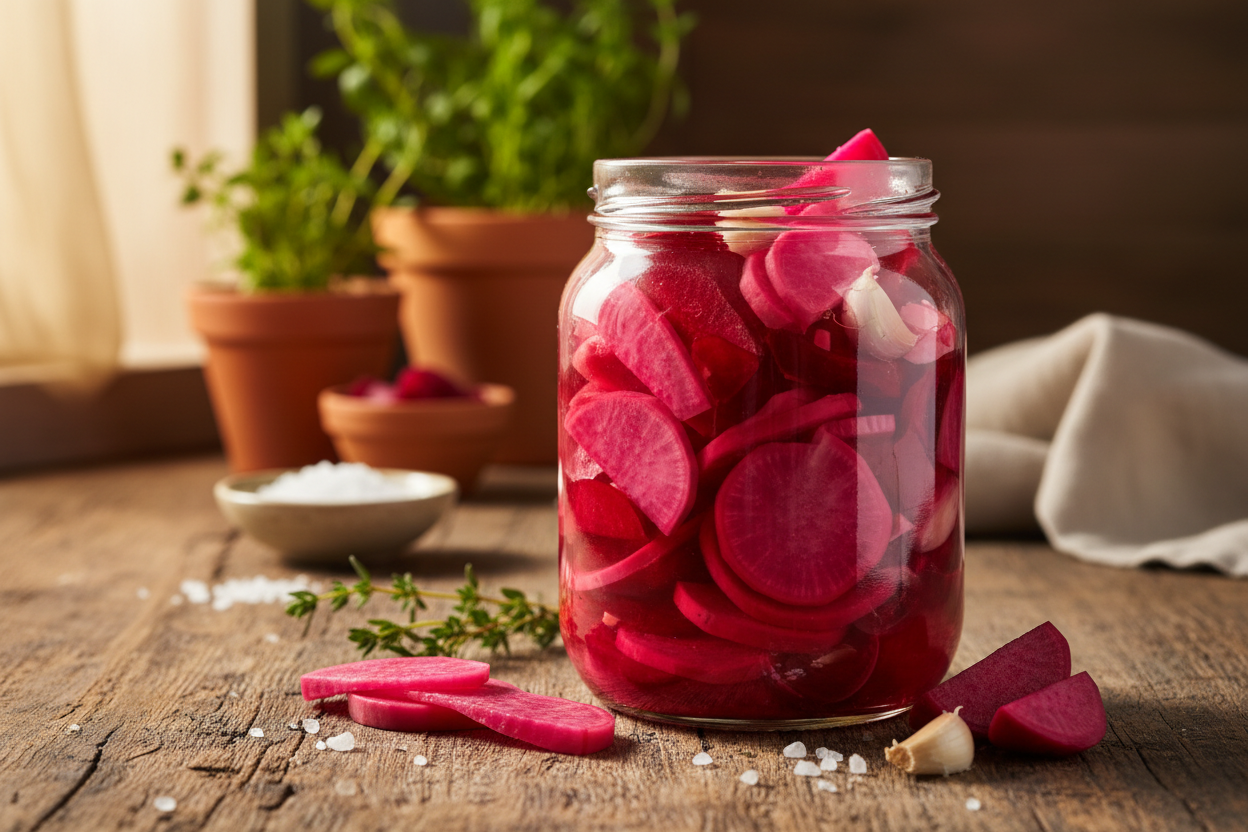 MED-136 Pickled Turnips — Mediterranean Brain-Health Recipe