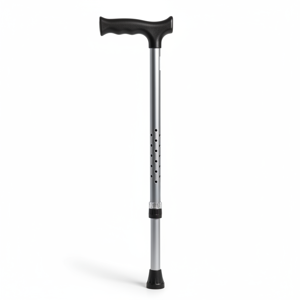 Adjustable walking cane for seniors and mobility assistance