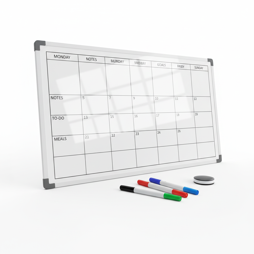Magnetic Weekly Whiteboard Calendar Large