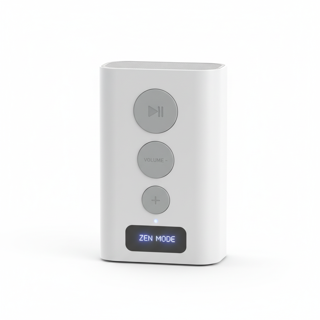 Calming Music Player with Large Buttons