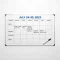 Whiteboard Calendar Large Weekly