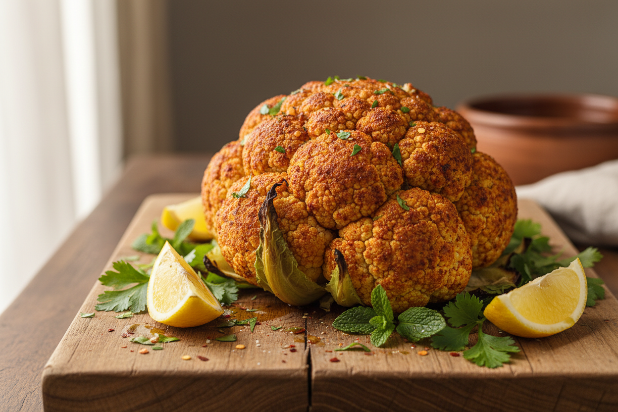 Harissa Roasted Cauliflower