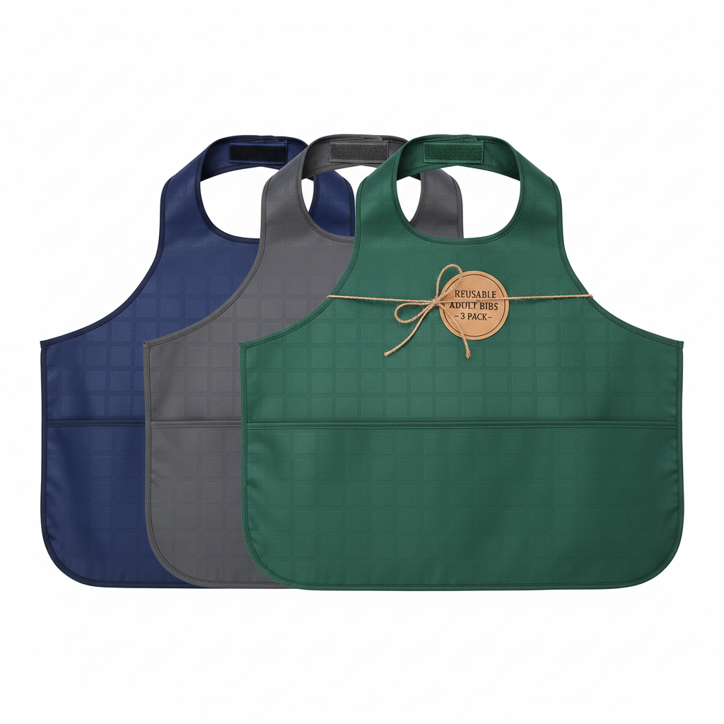 Reusable Adult Bib Apron 3 pack