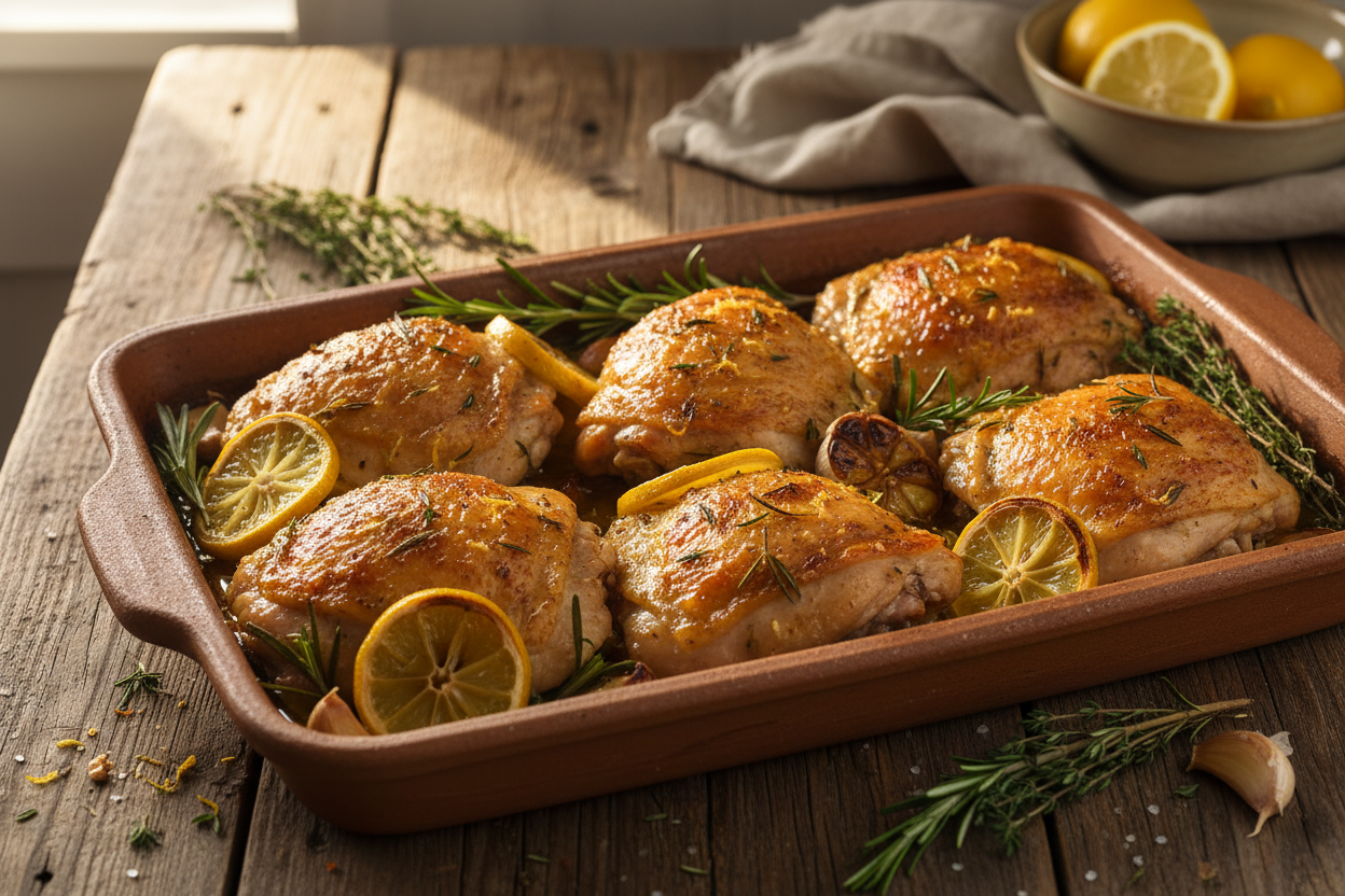 MED-126 Lemon Herb Baked Chicken Thighs