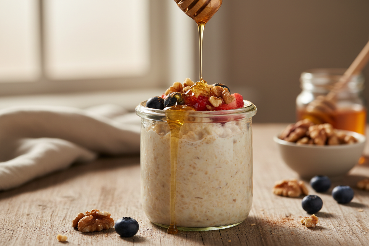 MED-133 Overnight Oats with Honey and Walnuts