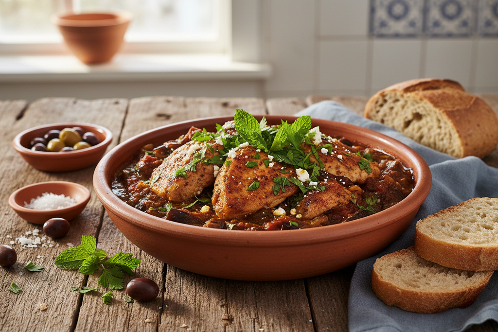 Mediterranean Chicken in Eggplant Sauce