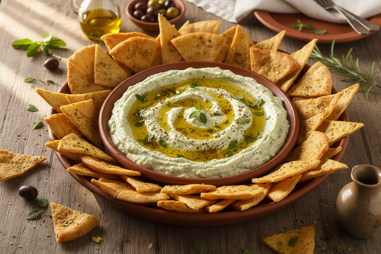 Mediterranean Chips and Dip