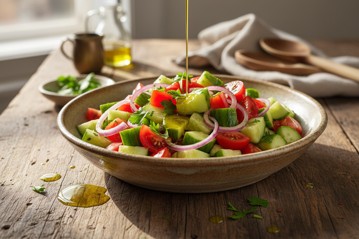 Mediterranean Cucumber Tomato Salad