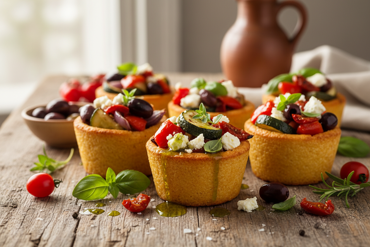 Mediterranean Polenta Cups