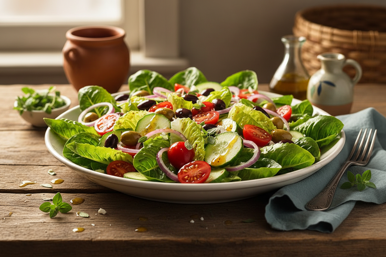 Mediterranean Romaine Salad