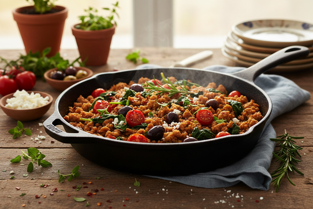 Mediterranean Turkey Skillet