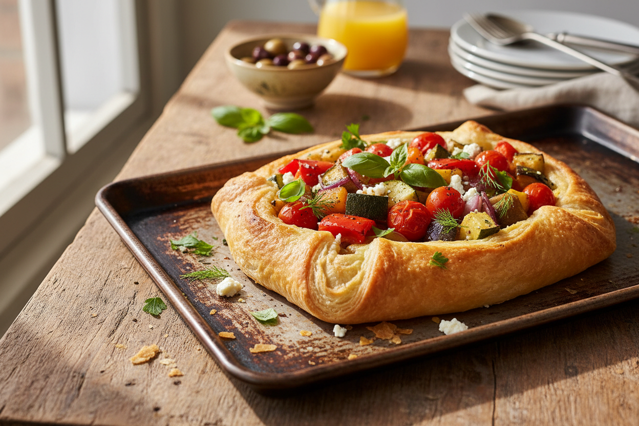 Mediterranean Veggie Brunch Puff