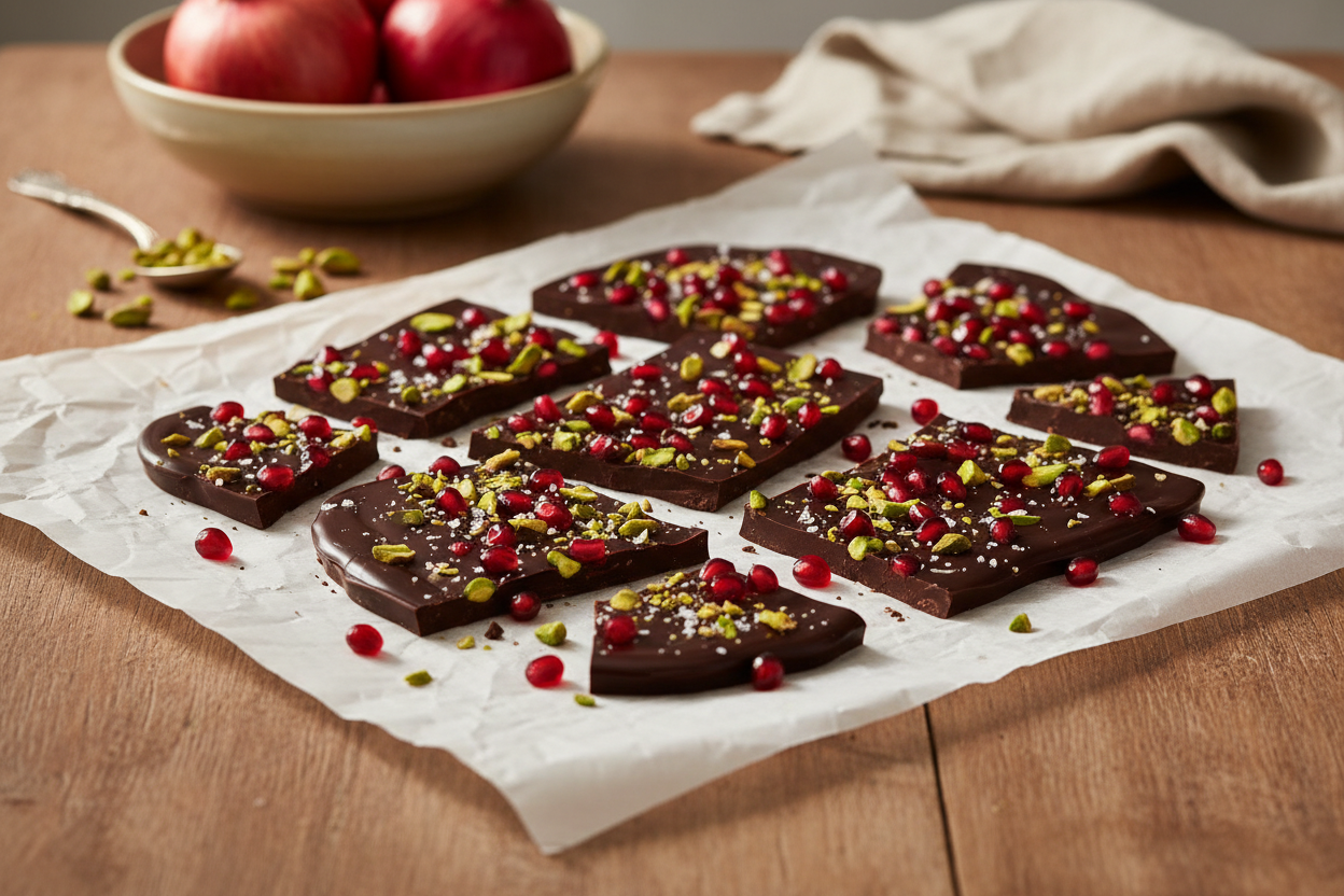 Pomegranate Dark Chocolate Bark