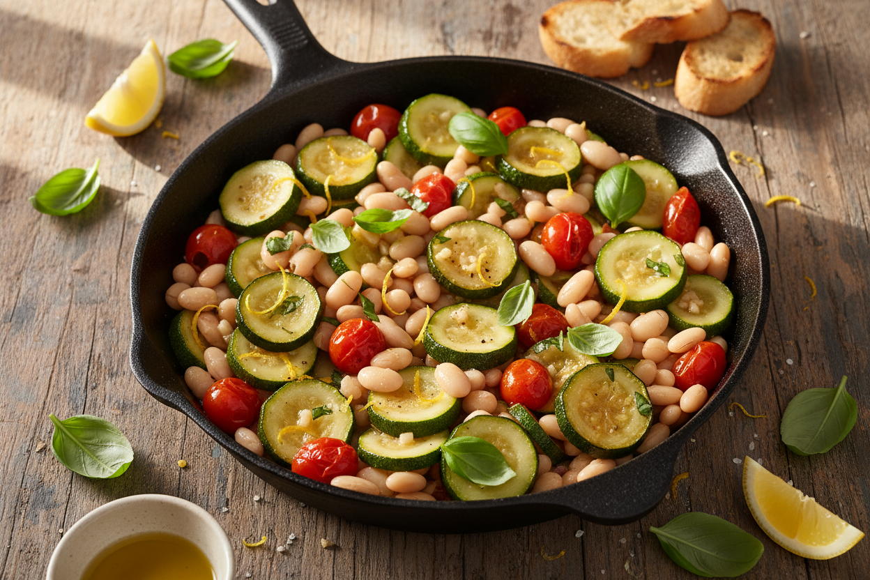 Zucchini & White Bean Mediterranean Skillet
